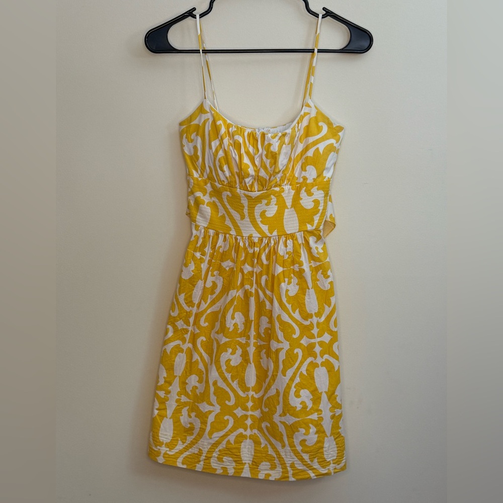 {B. darlin}-Size 5/6-Yellow and White Patterned Dress